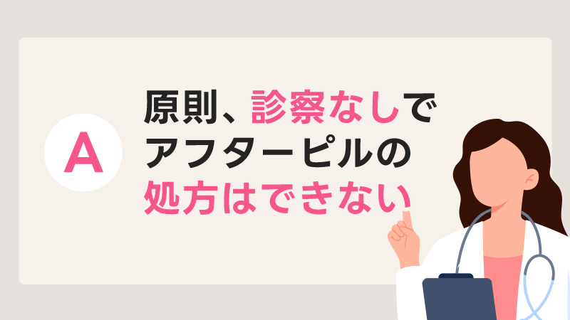 診察なしでアフターピルの処方はできない