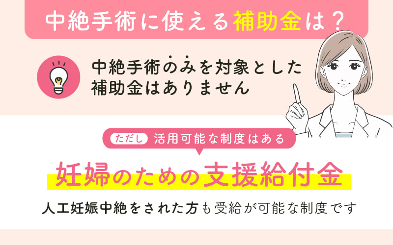 中絶費用の補助金と代用できる制度のイメージ