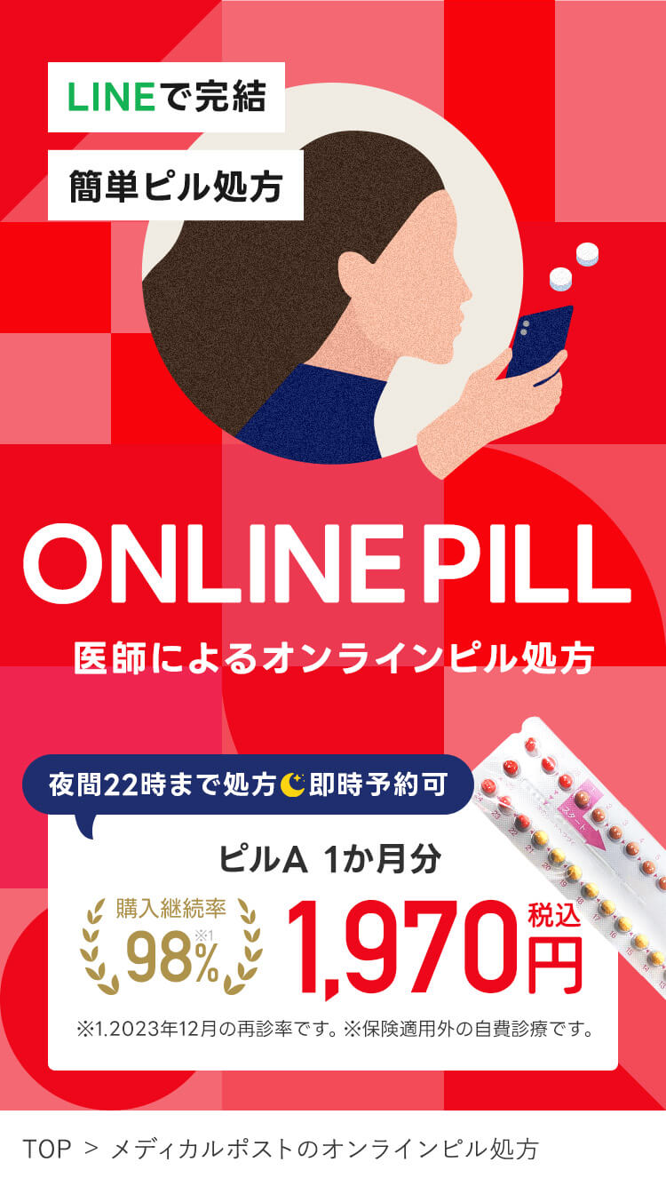 低用量ピルのオンライン処方ならメディカルポスト