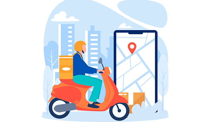 最短1時間でお届け。バイク便イメージ