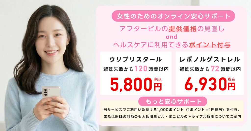 アフターピルの対面購入への抵抗、地域格差、費用の不安。女性の医療アクセスを支える「オンライン安心サポート」を開始